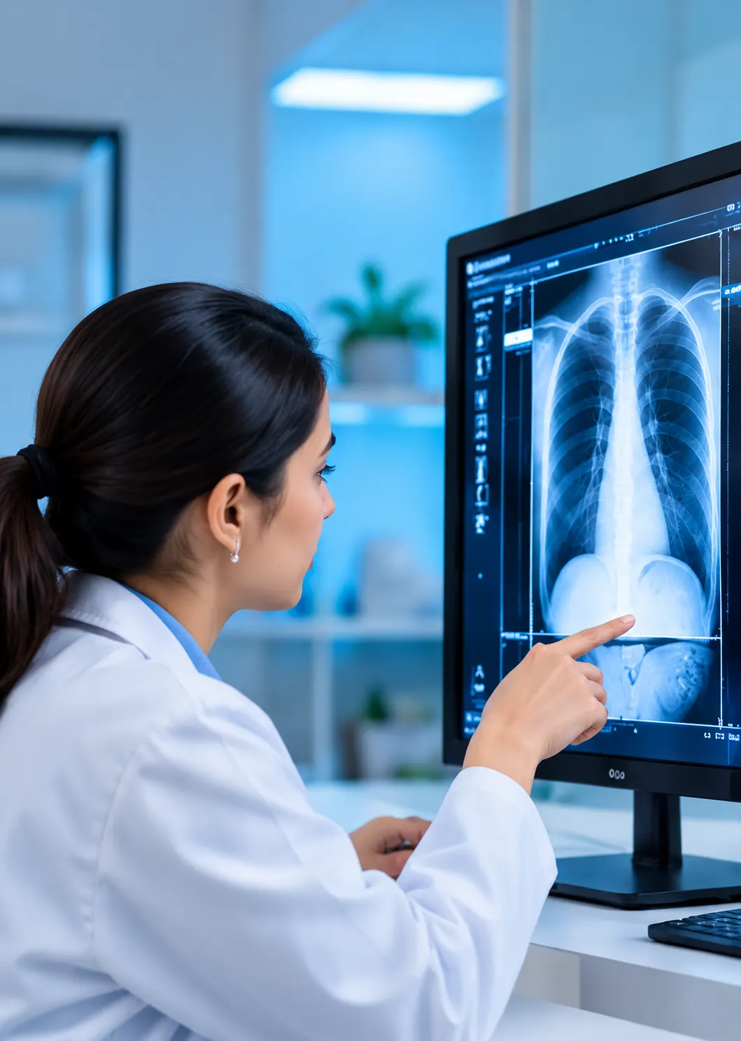Radiologist Reviewing X-ray